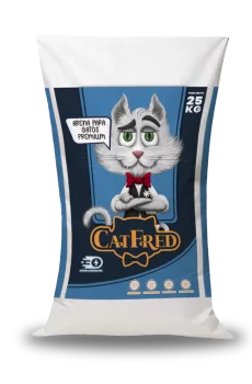 ARENA PARA GATO CATFRED CON AROMA LAVANDA (25 KG)