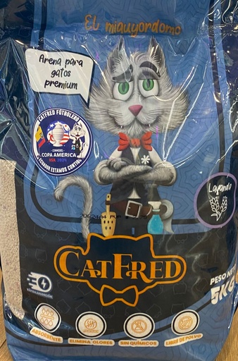 [PTFLIASCFAL5] ARENA PARA GATO CATFRED CON AROMA LAVANDA (5 KG)