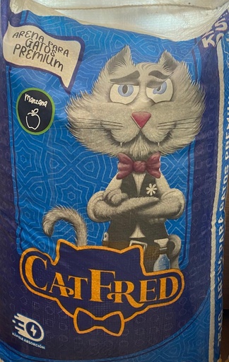 [PTFCMASCFAM25] ARENA PARA GATO CATFRED CON AROMA MANZANA (25 KG)