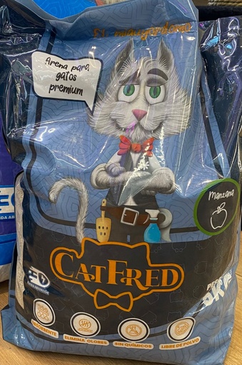 [PTFLIASCFAM5] ARENA PARA GATOS CATFRED MANZANA (5 KG)